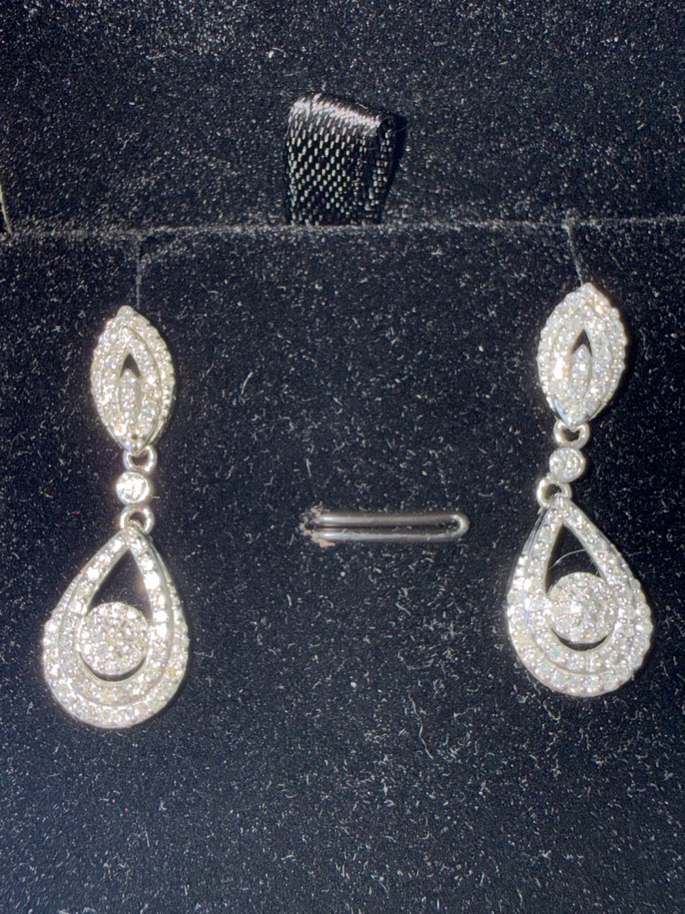 DEAL 60%🏷️⚡️14k Solid Gold and 1ct Natural Diamonds Timeless Drop Earrings- 5g